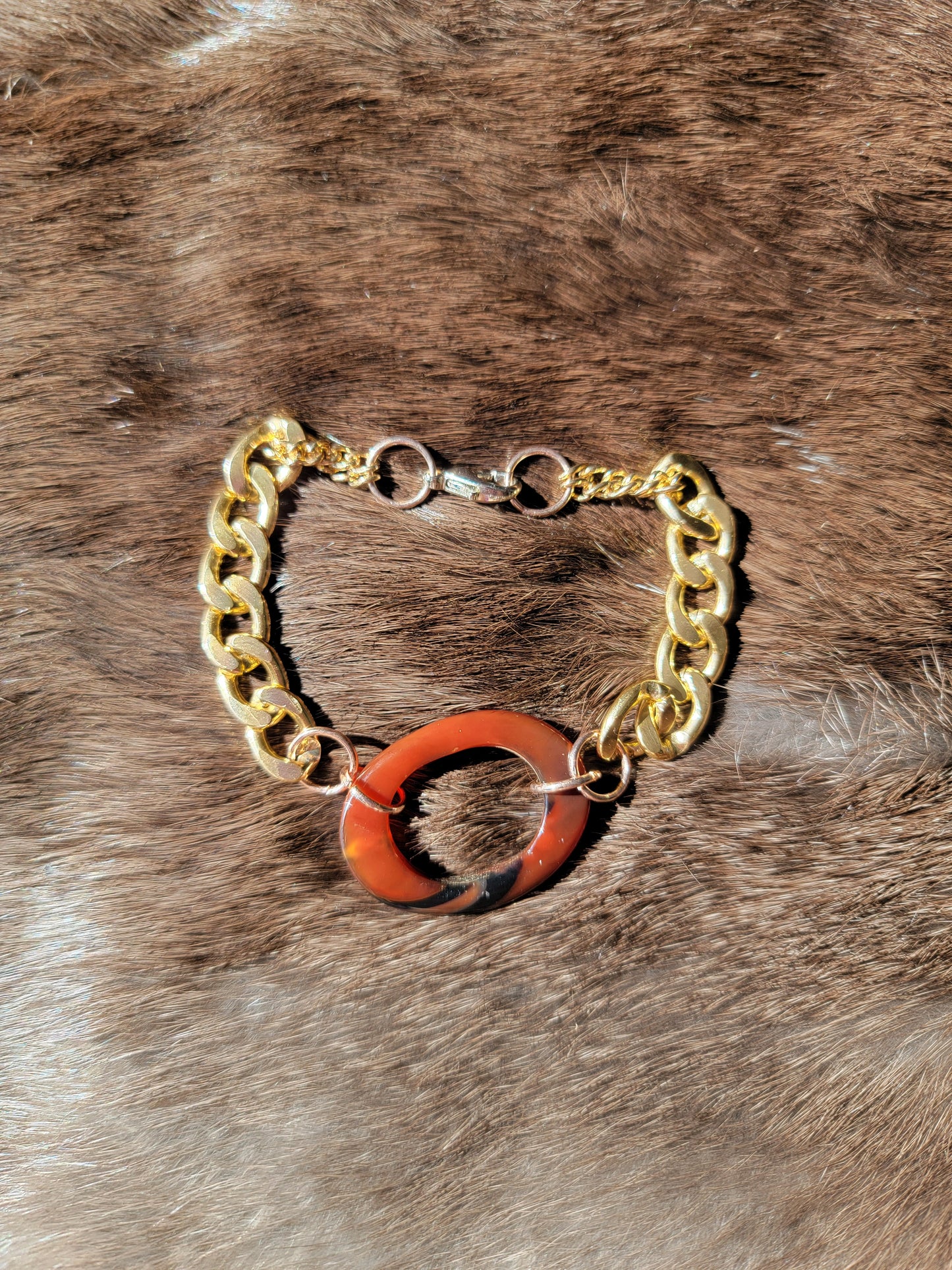 Tortoise Shell/Gold Bracelet